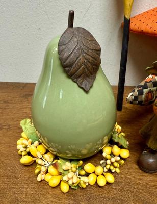 Fall Season Decor Lot - Turkey Crow Scarecrow etc