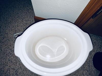 GEORGE FOREMAN GRILL AND A MEDIUM CROCK POT