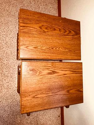 2) END TABLE CABINETS WITH BOOK OR MAGAZINE HOLDERS