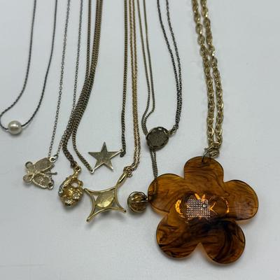 Gold Toned Necklaces with Pendants by Sarah Coventry & More (ST-HS)