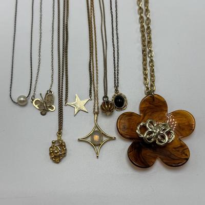 Gold Toned Necklaces with Pendants by Sarah Coventry & More (ST-HS)