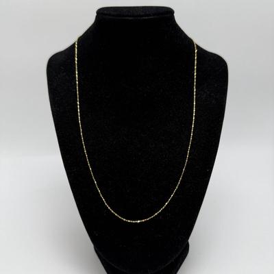 Two 14K Gold Chain Necklaces (ST-HS)