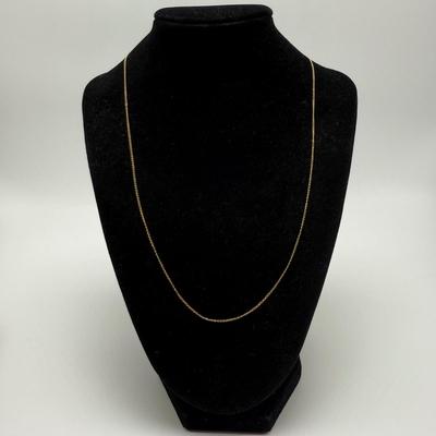 Two 14K Gold Chain Necklaces (ST-HS)