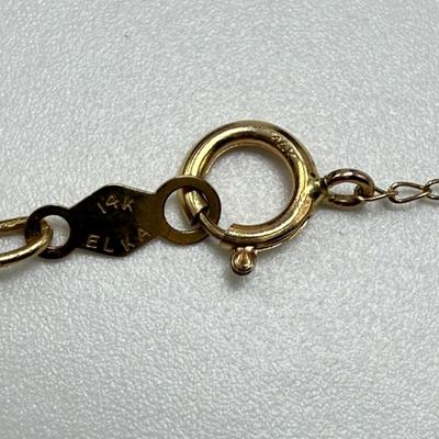 Two 14K Gold Chain Necklaces (ST-HS)