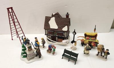 Lot #157 Lot of Dept. 56 Village Accessories - 1 house, 9 figures