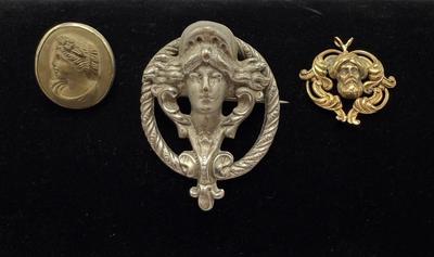 Art Nouveau Brooch with Turbaned Man Pendant & More (ST-HS)