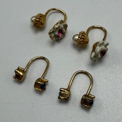 Krementz Set with Monet & More Screw Back Clip Earrings (ST-HS)