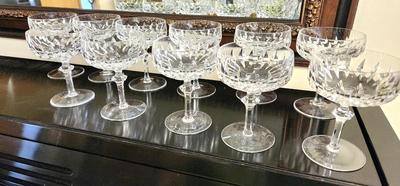 Lot #169 Lot of 11 Gorham "La Scala" Champagne Glasses