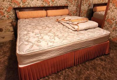 Lot #170 King Bed - Postur-Form Mattress/box springs - MCM Headboard