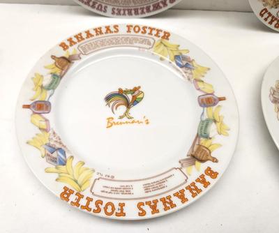 Lot #173 Lot of 6 Vintage Dessert Plates - Brennan's Restaurant