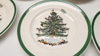 Lot #177 Lot of 11 Spode "Christmas Tree" Salad Plates