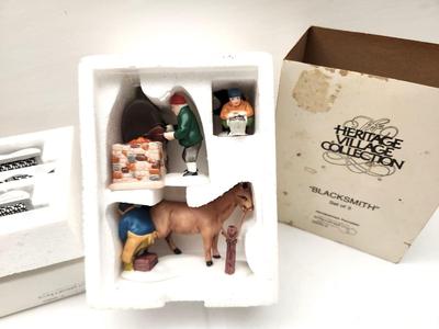 Lot #180 Lot of Dept. 56 Village Accessories - Blacksmith, Lamplighter, more