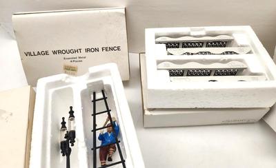 Lot #180 Lot of Dept. 56 Village Accessories - Blacksmith, Lamplighter, more