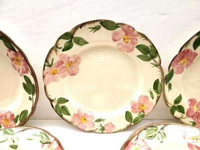 Lot #181 Lot of 7 Franciscan "Desert Rose" Dinner plates