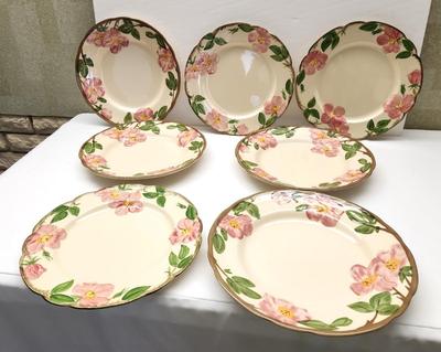 Lot #181 Lot of 7 Franciscan "Desert Rose" Dinner plates