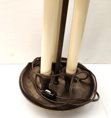 Lot #187 Table lamp with "slag glass" inserts