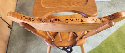 Lot #188 Vintage Wooden High Chair
