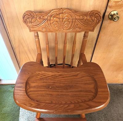 Lot #188 Vintage Wooden High Chair