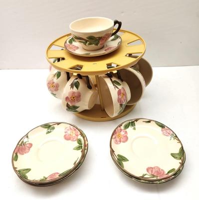 Lot #192 Franciscan "Desert Rose" Lot of 7 cups/6 saucers