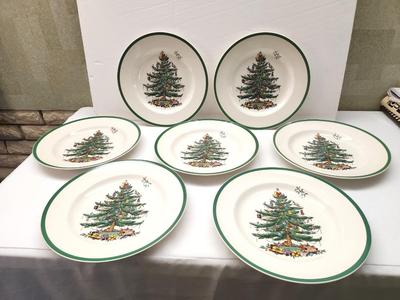 Lot #193 Lot of 7 Spode "Christmas Tree" plates
