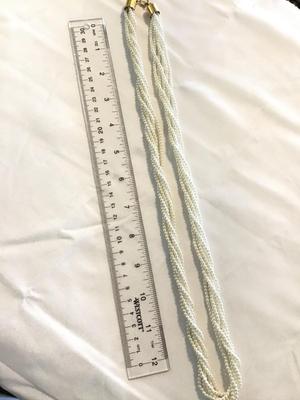Vintage Multiples Strand Faux Seed Bead Twist Necklace