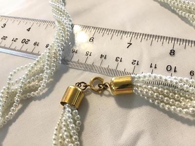 Vintage Multiples Strand Faux Seed Bead Twist Necklace