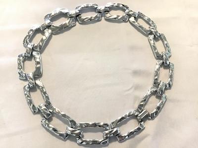 Chunky Silver Link Collar Necklace