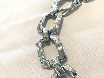 Chunky Silver Link Collar Necklace