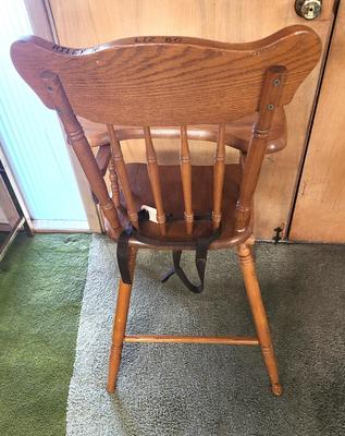 Lot #210 Vintage Wooden Highchair