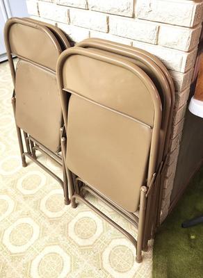 Lot #211 Lot of 5 Standard Folding Chairs