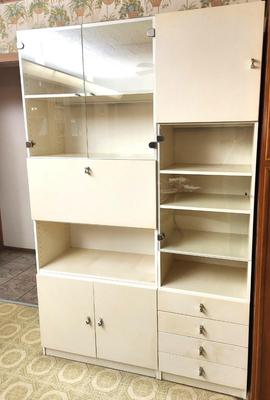 Lot #212 2 Modern Wall Storage Units - lighted
