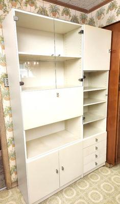 Lot #212 2 Modern Wall Storage Units - lighted
