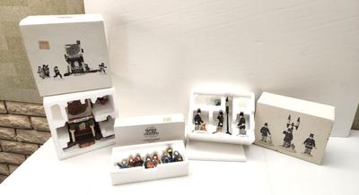 Lot #215 Lot of 3 Dept 56 Dicken's Village Accessories - Carolers, Constables, Childe Pond & Skaters