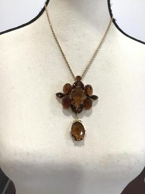 Beautiful Large Topaz Statement Necklace Vintage
