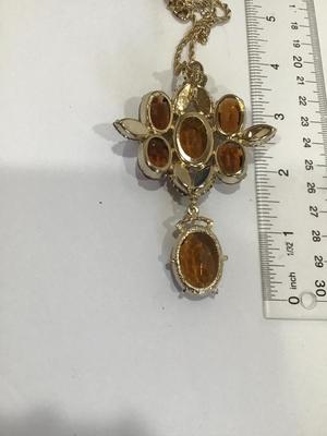 Beautiful Large Topaz Statement Necklace Vintage