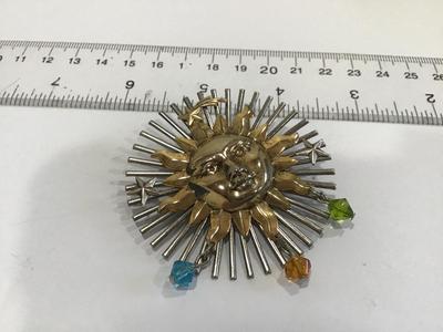 Celestial Sun Stars Brooch