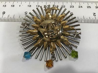 Celestial Sun Stars Brooch