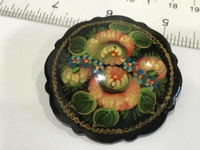 Signed Russian Folk Art Handpainted Signed