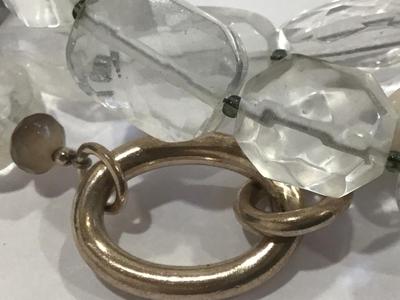 Spilada 925 Chunky Glass and Pearl Statement