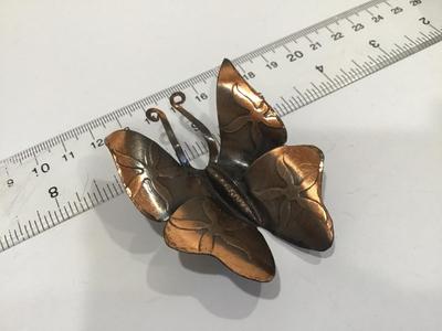 Signed Rebajes Copper Vintage Butterfly