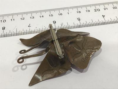 Signed Rebajes Copper Vintage Butterfly