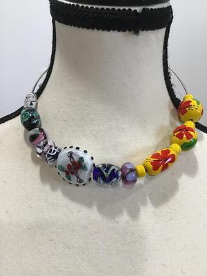 Art Glass Choker Necklace