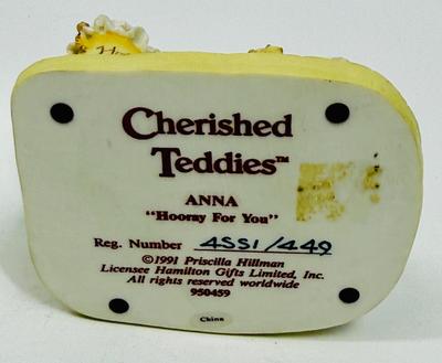 Cherished Teddies ANNA HOORAY FOR YOU Limited Edition 1991 Birthday Bear
