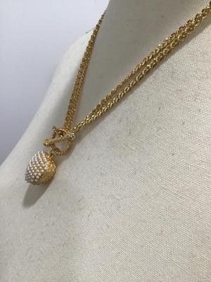 TOOGLE Faux Pearl Gold Tone Heart