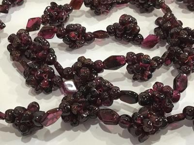 Garnet Grape Cluster Necklace