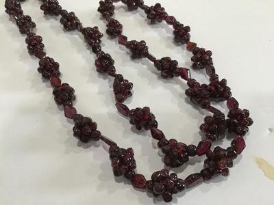 Garnet Grape Cluster Necklace
