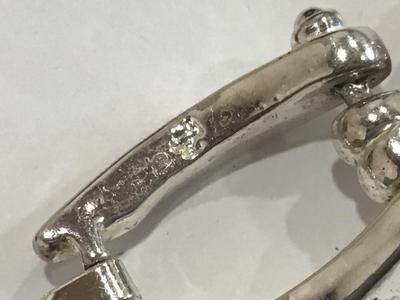 Silver Tone Link Bracelet Locking