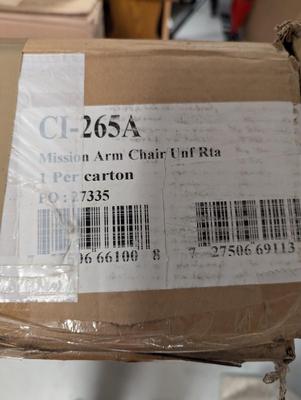 New In The Box CI-265A Mission Arm Chair Box 1