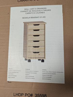 New In The Box 6-Drawer Rolling Storage Utility Cart Box 2