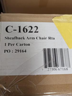 New In The Box C-1622 Sheaf Back Arm Chair Box 4